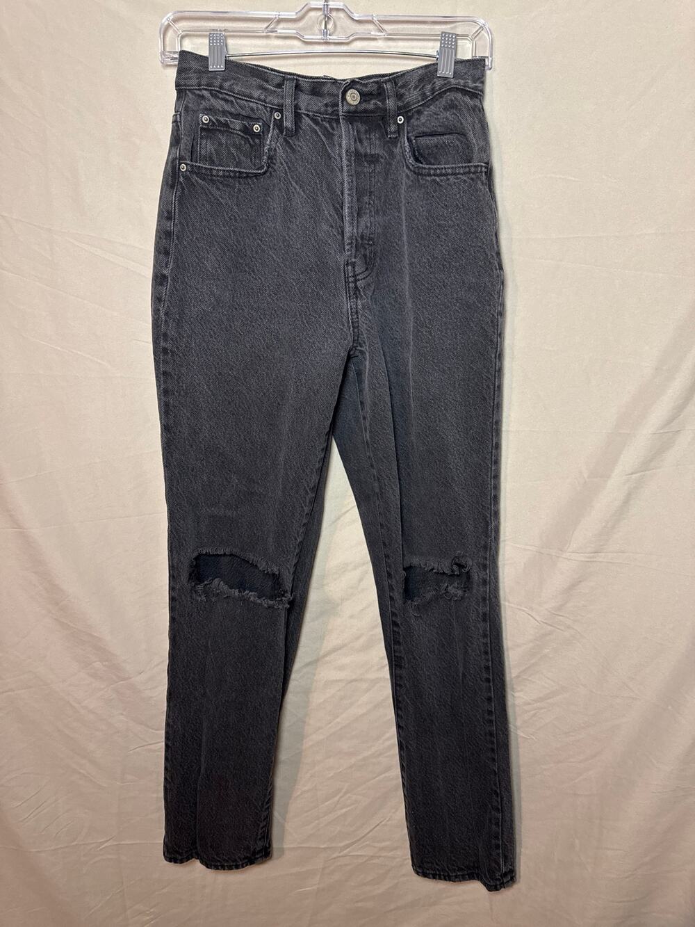 PacSun Distressed Dad Jeans Size 26 High Rise Button Fly Baggy 860BT210608